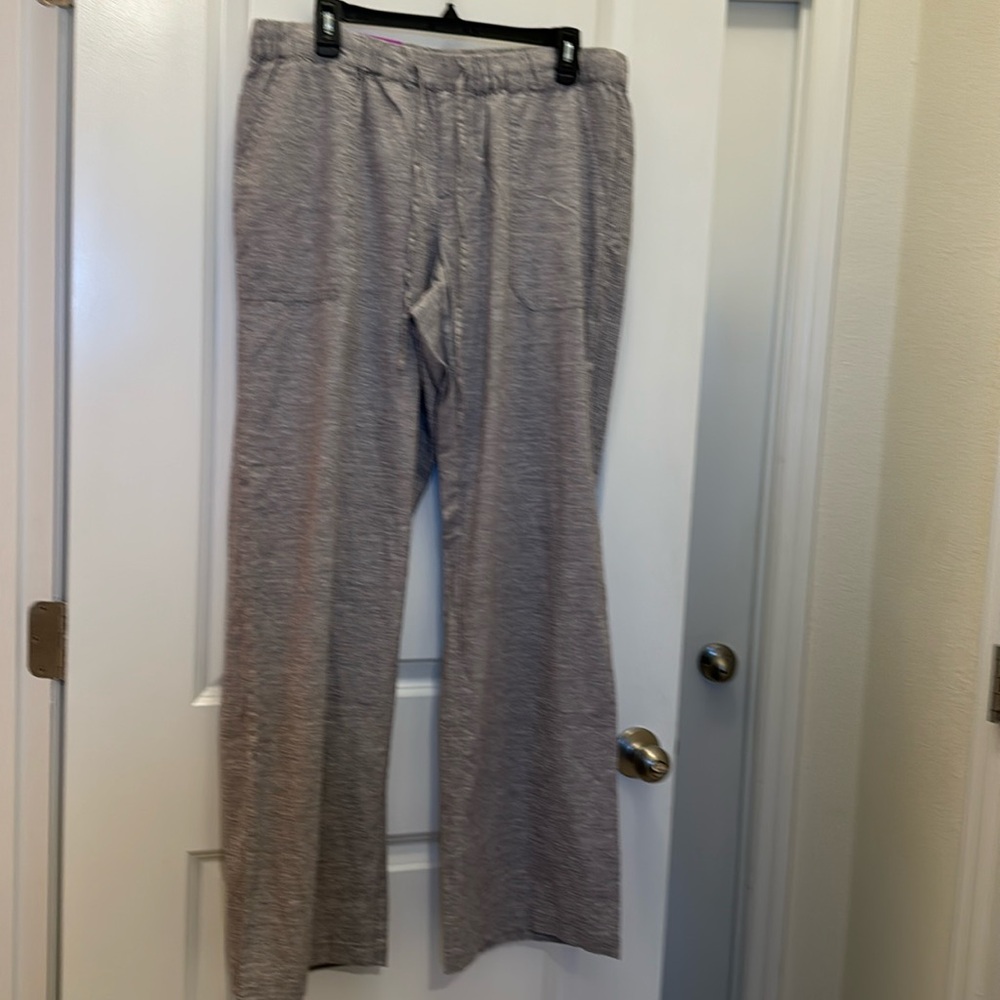 Merona linen-blend wide-leg pants, elastic waist, drawstring size large NWT